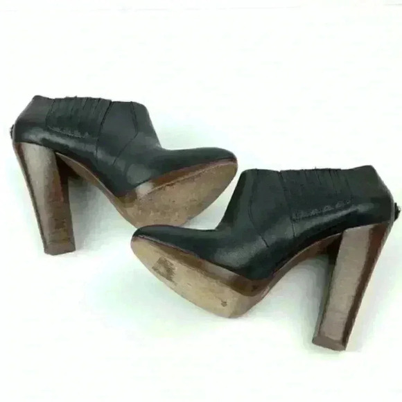 bcbgmaxazria boots 8.5 38.5 black leather platform - Picture 6 of 9